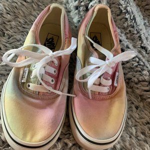 Size 3 Multi-Color Girl's Vans Shoes